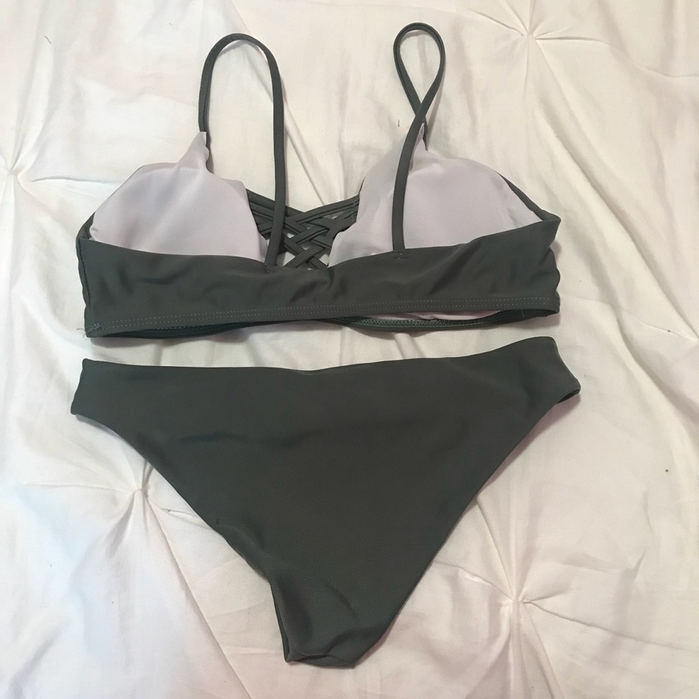 Strappy Olive Bikini - Picture 2 of 5